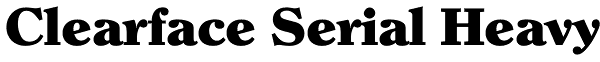 Clearface Serial Heavy Font