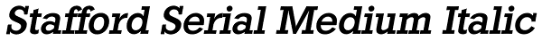 Stafford Serial Medium Italic Font