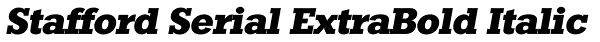 Stafford Serial ExtraBold Italic Font