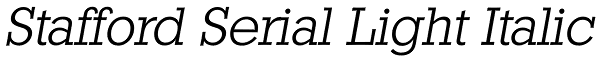Stafford Serial Light Italic Font