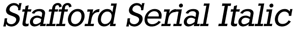 Stafford Serial Italic Font