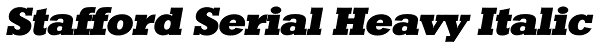 Stafford Serial Heavy Italic Font