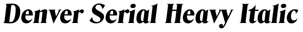 Denver Serial Heavy Italic Font