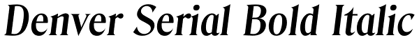 Denver Serial Bold Italic Font