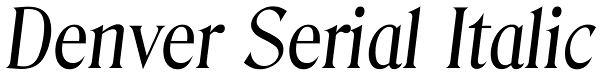Denver Serial Italic Font