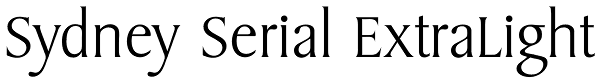 Sydney Serial ExtraLight Font