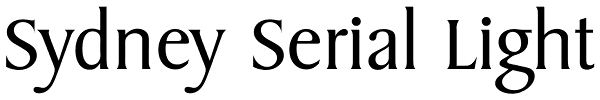 Sydney Serial Light Font