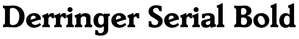 Derringer Serial Bold Font