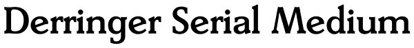 Derringer Serial Medium Font