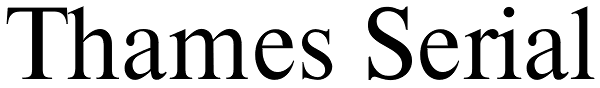 Thames Serial Font