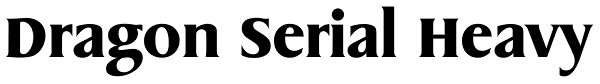 Dragon Serial Heavy Font