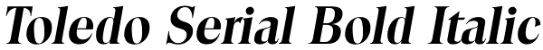 Toledo Serial Bold Italic Font