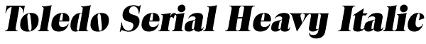 Toledo Serial Heavy Italic Font