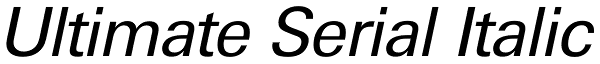 Ultimate Serial Italic Font