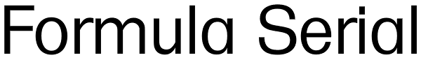 Formula Serial Font