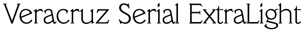 Veracruz Serial ExtraLight Font