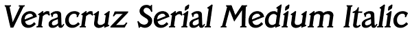 Veracruz Serial Medium Italic Font