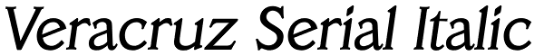 Veracruz Serial Italic Font