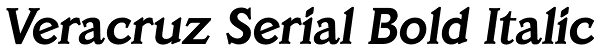 Veracruz Serial Bold Italic Font