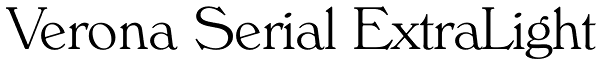 Verona Serial ExtraLight Font