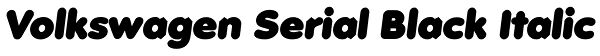 Volkswagen Serial Black Italic Font