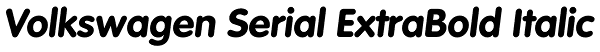 Volkswagen Serial ExtraBold Italic Font