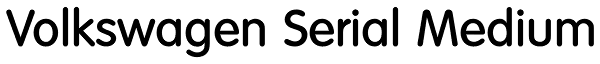 Volkswagen Serial Medium Font