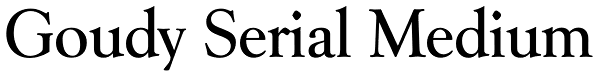 Goudy Serial Medium Font