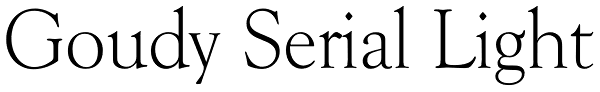 Goudy Serial Light Font