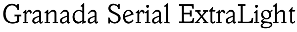 Granada Serial ExtraLight Font