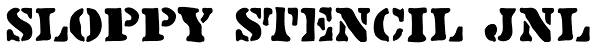 Sloppy Stencil JNL Font