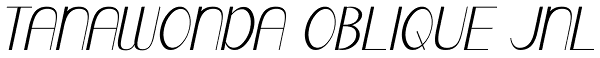 Tanawonda Oblique JNL Font