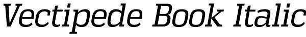 Vectipede Book Italic Font