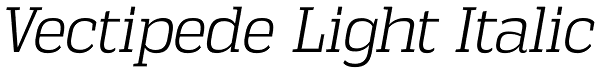 Vectipede Light Italic Font