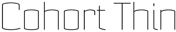 Cohort Thin Font