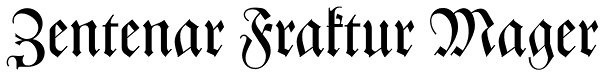 Zentenar Fraktur Mager Font