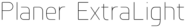 Planer ExtraLight Font