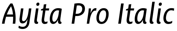 Ayita Pro Italic Font