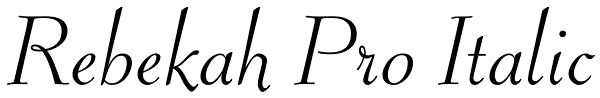 Rebekah Pro Italic Font