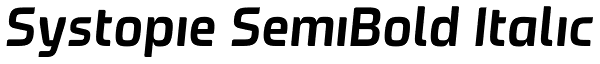Systopie SemiBold Italic Font