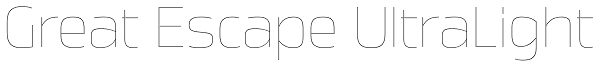 Great Escape UltraLight Font