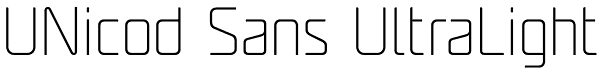 UNicod Sans UltraLight Font