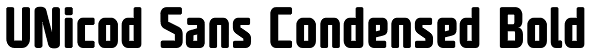 UNicod Sans Condensed Bold Font