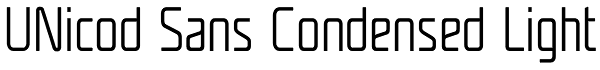 UNicod Sans Condensed Light Font