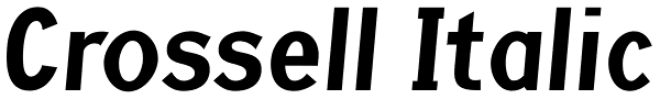 Crossell Italic Font