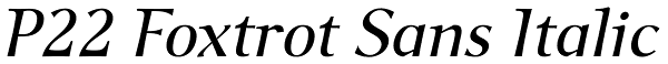 P22 Foxtrot Sans Italic Font