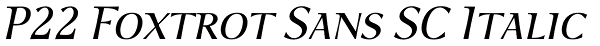P22 Foxtrot Sans SC Italic Font