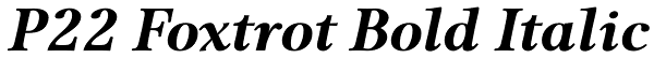 P22 Foxtrot Bold Italic Font