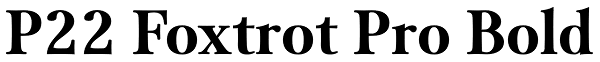 P22 Foxtrot Pro Bold Font