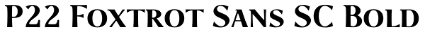 P22 Foxtrot Sans SC Bold Font